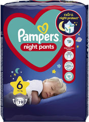 Pampers Night Pants vel. 6 (15+ kg), 19 plen, noční plenky poskytují ochranu celou noc Mother and Baby Naty Shop
