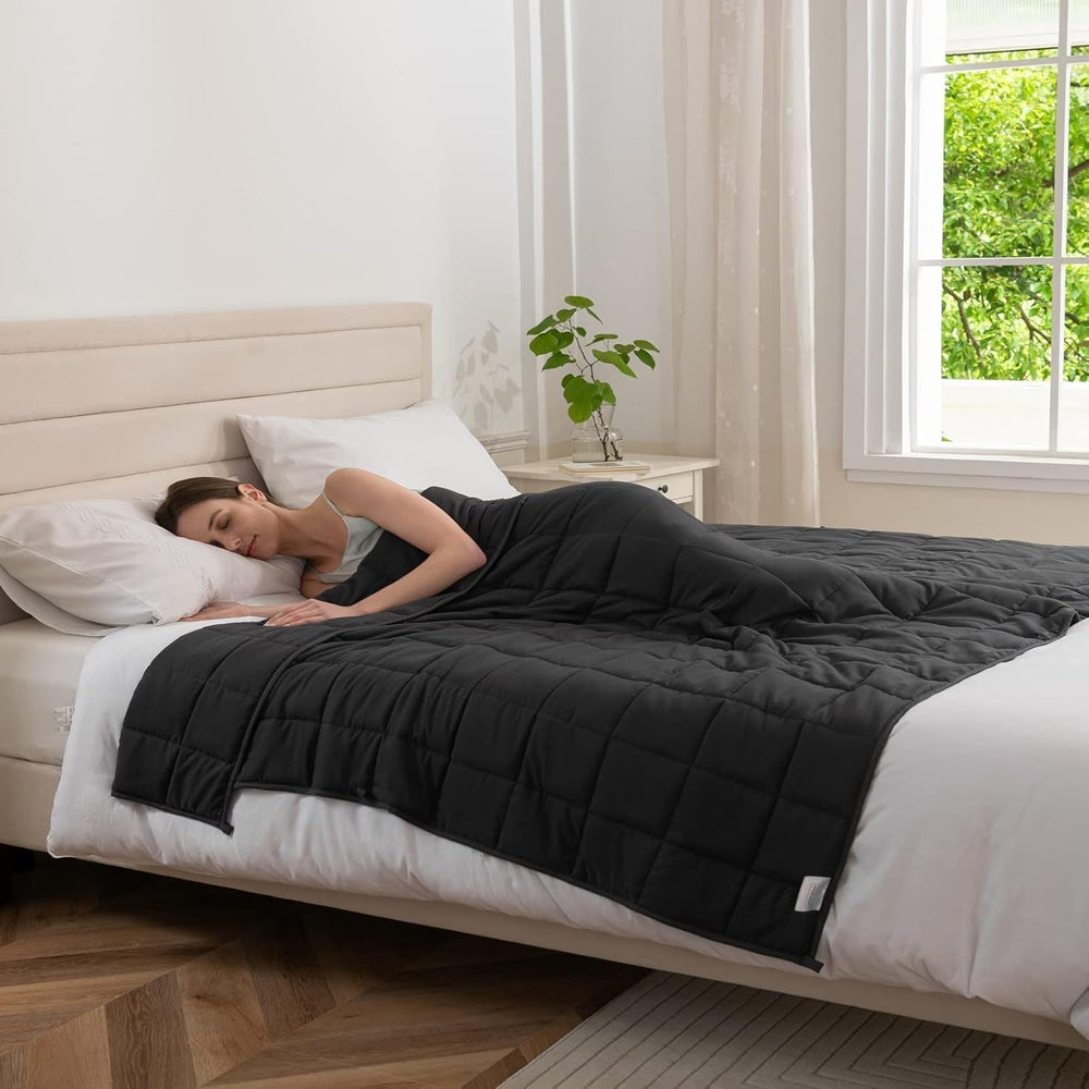 Good Nite Weighted deka pro dospělé Těžká deka pro klidné smysly Šedá 8 Kg 150 X 200 Cm Peřiny a přikrývky Naty Shop Šedá 150X200 Cm, 8 Kg