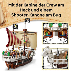 LEGO ONE PIECE - Das Piratenschiff Flying Lamb (Going Merry) - Hra s 5 minifigurkami - vč. Luffy, Zoro & Nami - Spielzeug zum Bauen - Geschenk für Jungen, Mädchen & Fans ab 10 Jahren - 75639