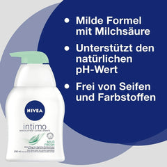 NIVEA, Loțiune de spălare intimă cu acid lactic, extract de mușețel și ulei organic de jojoba, 250 ml Duș și baie Naty Shop