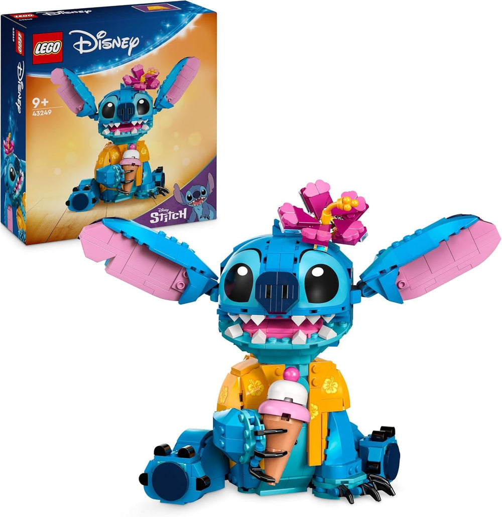 LEGO | Disney Stitch Spielzeug - Figur zum Spielen und Sammeln mit Einer Eistüte und Einer decorativeen Blume - Geschenk für Mädchen, Jungen und Lilo & Stitch Filmfans ab 9 Jahren - 43249