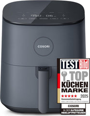 COSORI Airfryer, horkovzdušná fritéza 7v1 4,7 l, max. 230℃ & 55DB hluk, 100+ receptů Domácí spotřebiče Naty Shop Grey Compact 4,7 litru