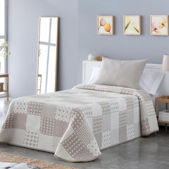 VIALMAN Colcha Bouti Ligera Přehoz na postel Sofia 21, polyester bavlna, béžová, Cama 150: 250 X 270 Cm Postele a přikrývky Besuche den VIALMAN-Store Beige Cama 150: 250 X 270 Cm