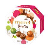 merci lovelies Classic – 1 x 185 g – Pralinková krabička s 5 plněnými čokoládovými specialitami – Čokoládové kuličky ke sdílení a darování