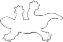 Formă de biscuiți Städter, oțel inoxidabil, șopârlă aprox. 7cm, 7 x 4,5 x 2 centimetri, argintie