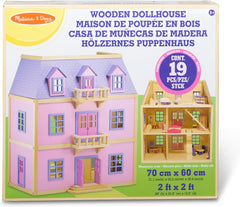 Melissa & Doug Casă de păpuși din lemn