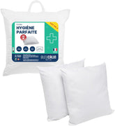 Bleu Câlin Set de 2 perne dreptunghiulare anti-acarieni, anti-bacterii, confort pufos, T 60X60 Cm, 100% bumbac, sortiment igienă perfectă Perne standard Naty Shop Formă pătrată 60 X 60 Cm