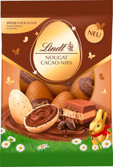 Lindt Schokolade Nougat Cacao-Nibs Eier | 90 G Beutel | Weiße Schokoladen Eier Gefüllt Mit Haselnusscrème | Oster Schokolade | Schokoladengeschenk | Ostereier | Schokoeier Naty Shop Default Title