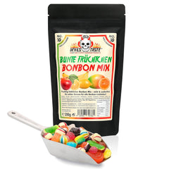 Směs bonbónů "Colored Fruits" - bez cukru - 200g - v sáčku na zip - RED DEVILS TASTE