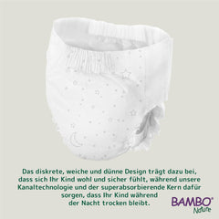 Bambo Dreamy noční stahovací pleny, velké (35-50kg/77-110lbs), 10-balení | Stahovací plenky pro děti | Ultra absorpční noční prádlo