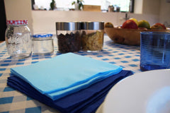 SER4230239 Șervețel 40 X 40, 2 straturi, 1/4-fold, 100 șervețele, 2 straturi, neted cu margine, albastru