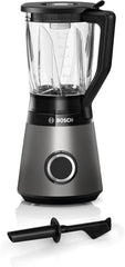 Bosch Standmixer Vitapower Serie 4 MMB6172SN, Verbesserte Version, 10 Jahre Motorgarantie, Edelstahl-Klingen, 1,5L Glasbehälter, Spülmaschinenfeste Teile, 30 000 U/Min, 1200 W, Silver Kitchen Naty Shop