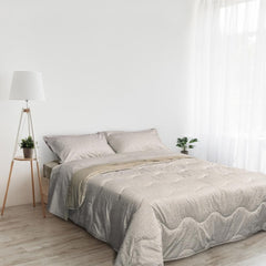 Foppapedretti Nacht&Natur cuvertură pentru pat dublu 2P; petale nisip, capac 100% bumbac, Made in Italy Plapumi si pilote Naty Shop