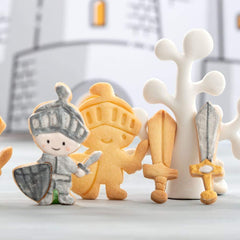 0255053 FORMĂ DE FURSECURI DIN PLASTIC KING, 2 BUCĂȚI, Argintie