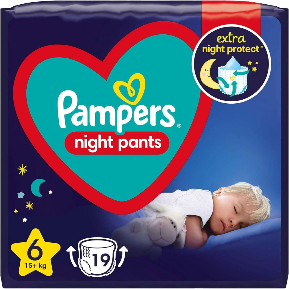 Pampers Night Pants vel. 6 (15+ kg), 19 plen, noční plenky poskytují ochranu celou noc Mother and Baby Naty Shop