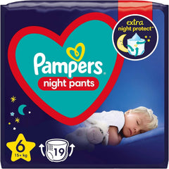 Pampers Night Pants vel. 6 (15+ kg), 19 plen, noční plenky poskytují ochranu celou noc Mother and Baby Naty Shop
