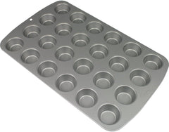 CSB111 Antihaftbeschichtete Mini-Muffinform Mit 24 Löchern Aus Karbonstahl, Edelstahl, Silver, 39,4 X 24,6 X 2,1 Cm Formy a plechy na pečení Naty Shop