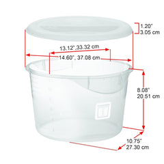 Capac pentru recipiente de depozitare a alimentelor, rotund, roșu, 11,4 L Cutii depozitare alimente Naty Shop