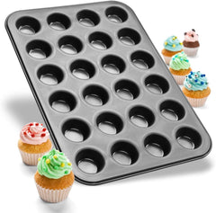 Zenker 6541 Black Metallic 24Er Mini-Muffinform – Antihaftbeschichte Für Perfekte Mini-Muffins, Ø 4,5 cm, Made in Germany Formy a plechy na pečení Naty Shop