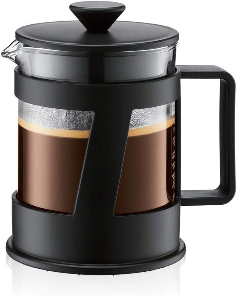 Cafetieră Bodum CREMA (sistem French Press, filtru permanent din oțel inoxidabil, capac de siguranță, 0,5 litri) neagră