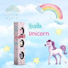 Dětský lak na nehty Snails Dárková sada 510409, Mini Unicorn 3x5ml, na vodní bázi, omyvatelný, bezpečný, veganský