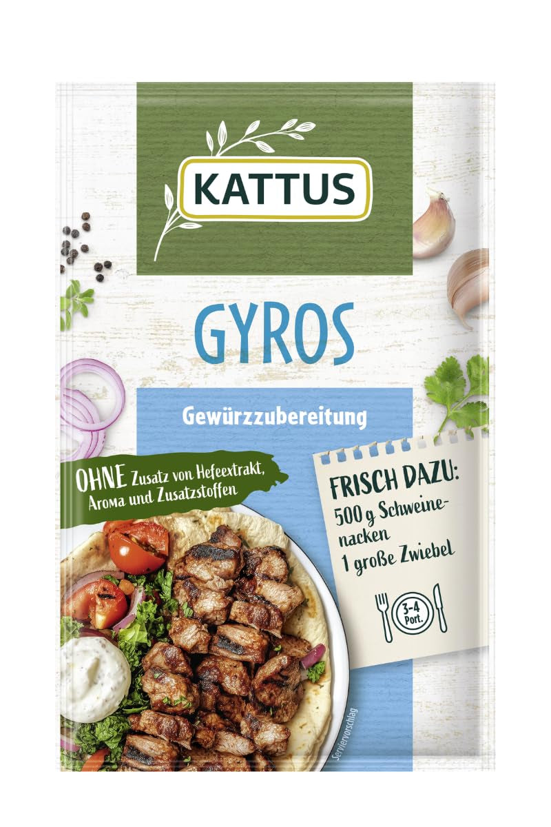- Gyros Gewürzzubereitung | Koření na 3-4 porce | Ohne Zusatz von Fefeextrakt, Aroma und Zusatzstoffen | 25 g v sáčku