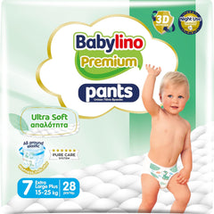 Kalhoty Premium, velikost 7, filtr Ultra Soft, XL Plus (15-25 kg), 28 kusů