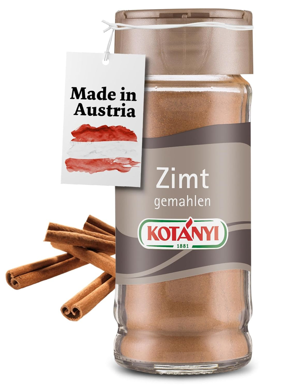 Kotányi Zimt gemahlen, würzig-süßer Geschmack, Veredelt Milchreis, Gebäck, Dezerty, Sklenice 80 ml