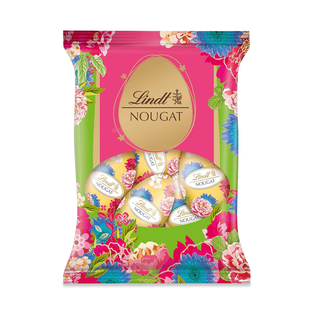 Vejce Lindt Nougat Edition Flower 90g | Nuga s alune v čokoládě s konečným mlékem | Jarní designové velikonoční vajíčka | Velikonoční čokoláda | Čokoládová vajíčka | Čokoládový dárek | Nápad na dárek