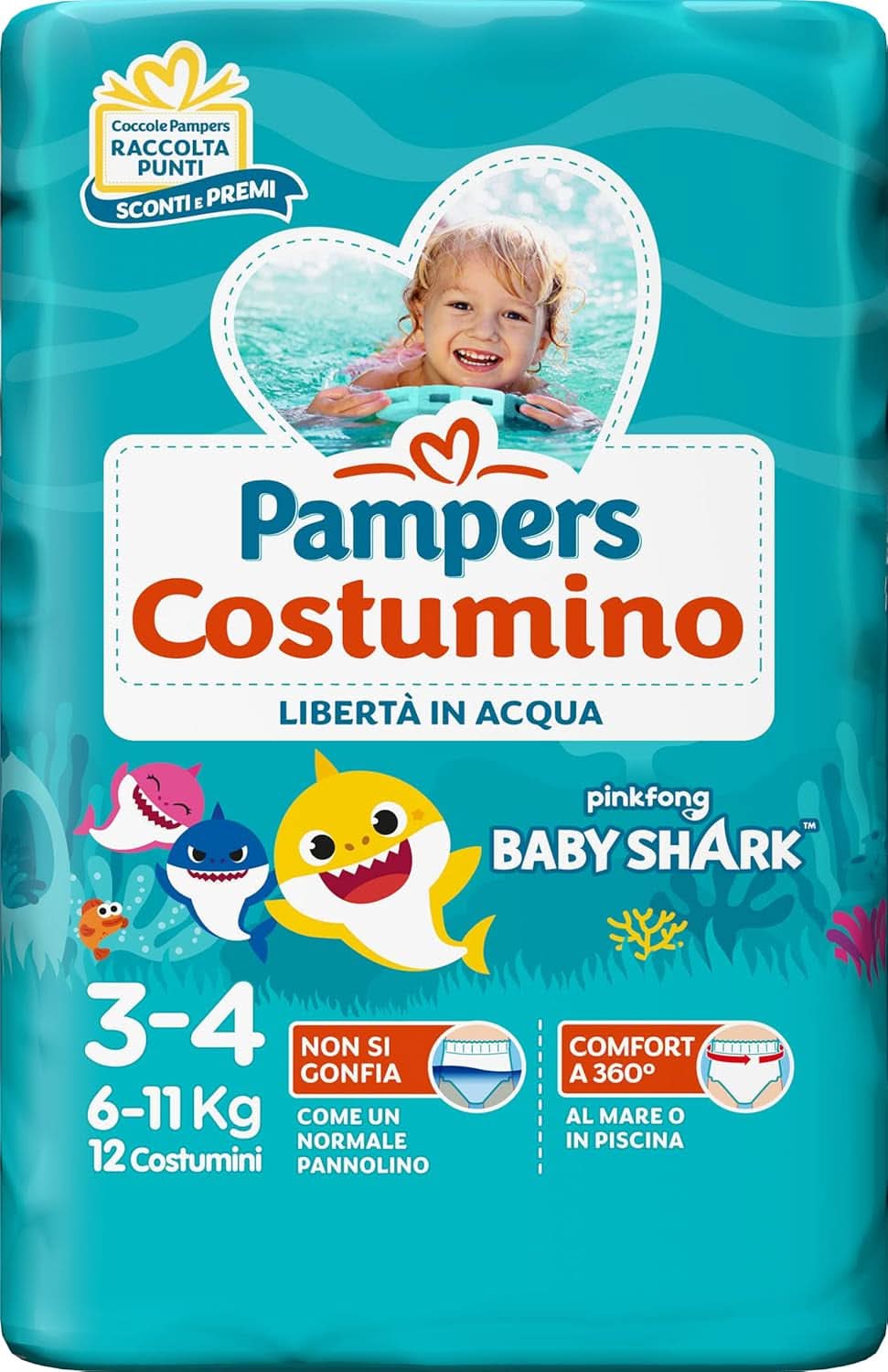 Pampers, Il Costumino, 12 ks, velikost 3 (6-11 kg) Matka a dítě Naty Shop