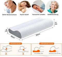Perna de spumă de memorie Ecosafeter, pernă de sprijin pentru gât, pernă ergonomică pentru gât pentru diferite poziții de dormit cu capac detașabil Perne ortopedice cervicale Naty Shop