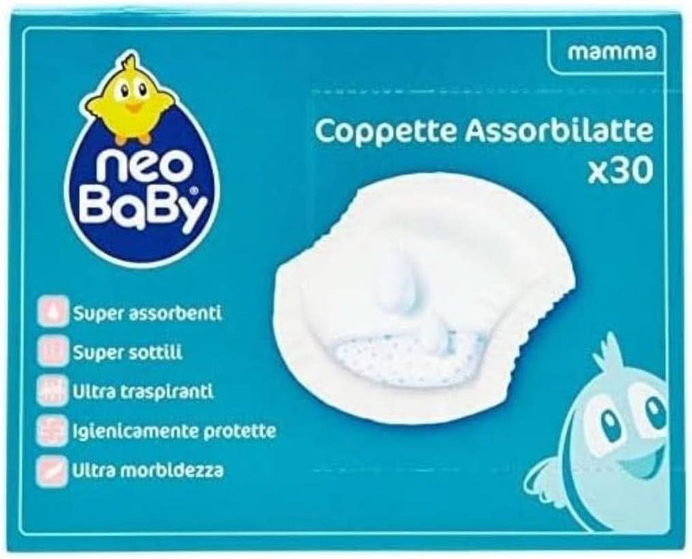 Neo Baby, kelímky na vstřebávání mateřského mléka, 30 ks Potraviny a doplňky pro kojení Bebe Naty Shop