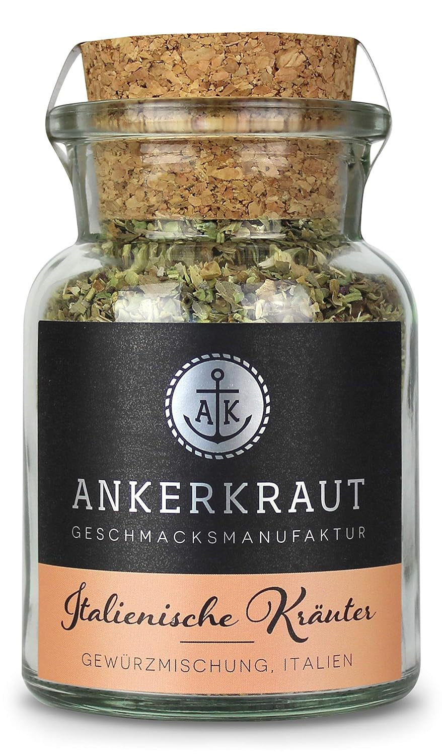 Ankerkraut Italienische Kräuter, mediterranes Universalgewürz für Pasta, Pizza and Salade, 25 g in Korkenglas