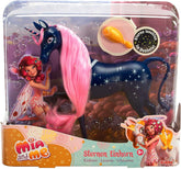 Simba 109483043 - Mia and Me 25cm Sternen Einhorn, Unicorn, Spielpferd mit Sternen am Körper, die im Dunkeln leuchten und Einer Bürste zum Frisieren der Haare, ab 3 Jahren