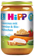 HiPP kuskus se zeleninou a bio kuřecím masem, balení 6 ks (6 x 220 g)