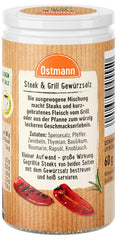 Ostmann Gewürze – Steak & Grill Gewürzsalz, leckeres Gewürzláz zum Grillen & Anbraten von würzigen Steaky, ideální auch für Grillgerichte ohne Fleisch, 60 g