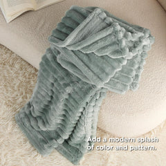 BEDSURE Šalvějová zelená fleecová deka na pohovku - Super měkké útulné deky pro ženy, roztomilá malá deka pro dívky, 127 X 152 cm Postele a deky Beuche den BEDSURE-Store