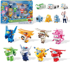 Super Wings Transform-A-Bots World Airport Posádka - Řada 1 - Sběratelský balíček posádky - 15 hracích figurek - 2" akční figurky Naty Shop S1-15 Figurky