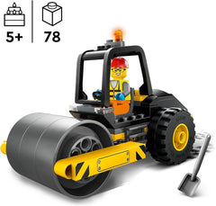 Stavební vozidlo LEGO City Road Roller pro 5leté děti Hračka s parním válečkem s minifigurkou stavebního dělníka Nápaditý herní zážitek pro chlapce a dívky Malý zábavný dárek 60401 Stavebnice Besuche den LEGO-Store