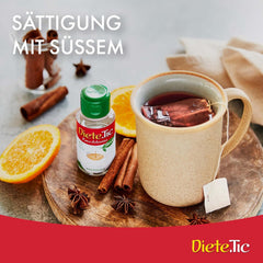 Diete.Tic tekuté sladidlo se stévií, nula kalorií, praktické balení 3 x 50 ml (1000 kapek), bez lepku, bez konzervantů, skvělé pro slazení nápojů, jogurtů a ovocných salátů