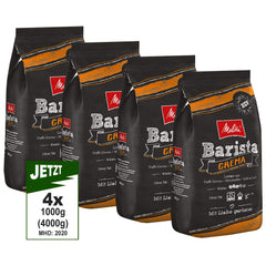 Melitta Barista Crema, Boabe de Cafea Întregi 4x 1000g (4000g) - cafea echilibrată, armonioasă
