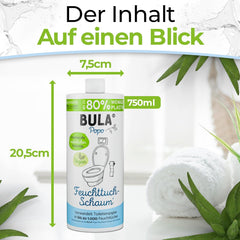 BULA® Popo Refill Bottle (750ml) STAČÍ DOPLNIT naše 150ml a 50ml lahvičky! | Nahradí až 1000 ubrousků! | S přísadami přírodního původu