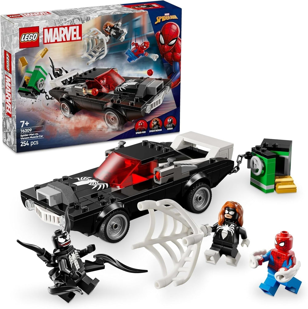 LEGO Marvel Spider-Man Mech vs. Venom Muscle Car – Autíčko se 3 minifigurkami superhrdinů – Model auta se střílečkami – Dárek pro chlapce a dívky ve věku 7+ 76309 Stavebnice Besuche den LEGO-Store Výchozí název