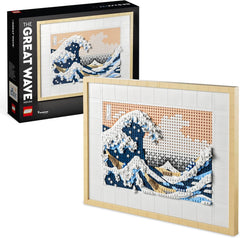 LEGO 31208 Art Hokusai – Große Welle, 3D japonské Wanddeko, Bastelset, gerahmte Ocean-Leinwand, Hobbies für Erwachsene, DYI, Home- und Büro-Deko