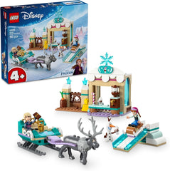 LEGO Ç€ Disney Frozen Anniny sáně, dobrodružství, stavebnice a fantasy sada, čokoládový stojan s mini panenkami Annou, Kristoffem, Olafem a Svenem, hračka princezna pro dívky od 4 let 43256 Stavebnice Besuche den LEGO-Store Výchozí název