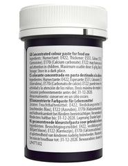 Colorant alimentar Sugarflair pentru paste, culoare violet pastel, colorant alimentar pentru paste, fondant și marțipan, culori concentrate Spectral - 25 g