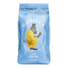 Gorilla Café Creme 6x 1000g | 100% traditionelle Arabica-Bohnen | Ideal Vollautomaten Crema harmonisches Aroma | geringer Koffeingehalt helle Röstung | Vorratspackung