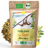 ORIGEENS BIO YERBA MATE CU LĂMÂIE ȘI GHIMBIR 200 G - Ceaiul energizant I Ceai Yerba Mate bio neprăjit, frunze, fără tulpini și praf