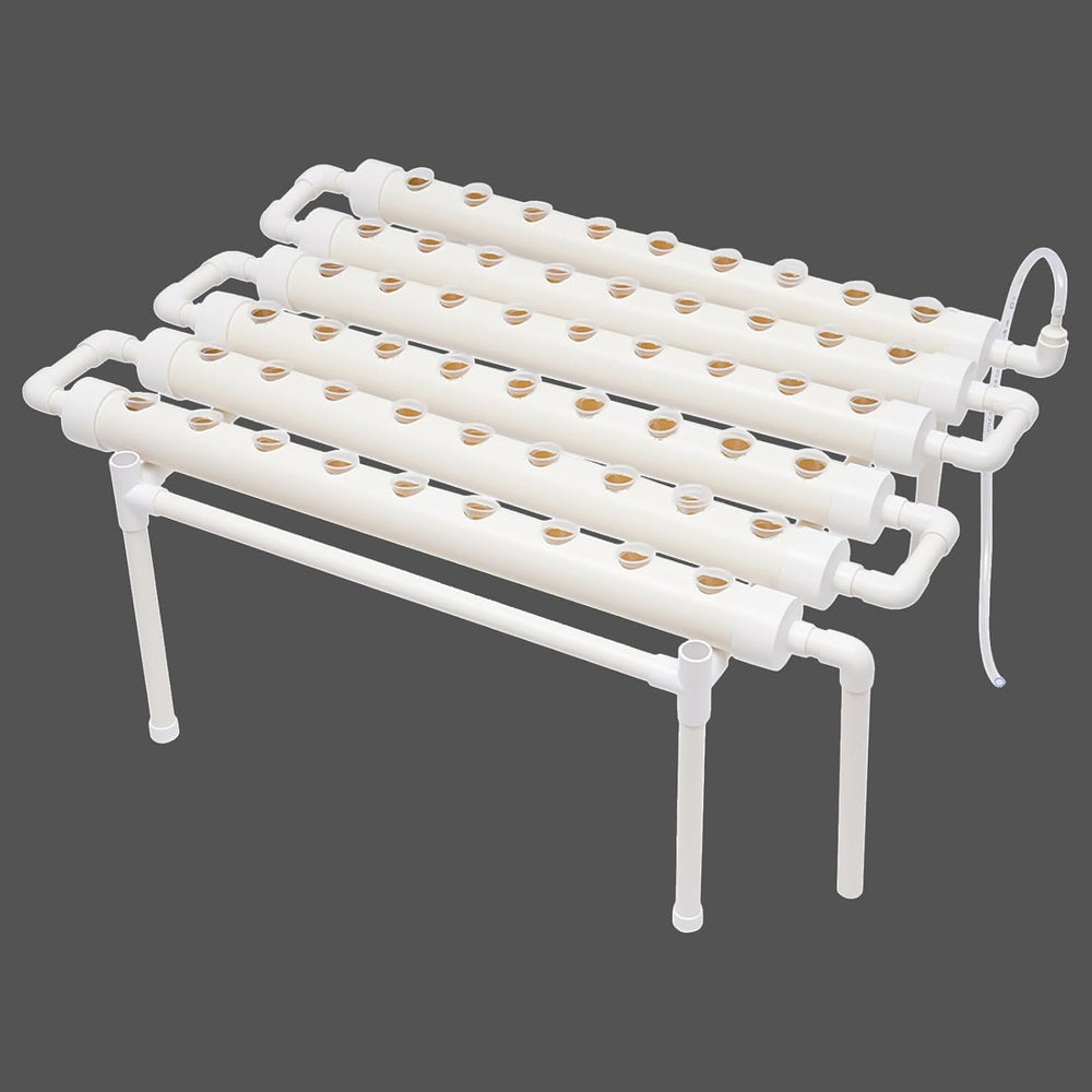 1vrstvá sada pro hydroponické pěstování s 54 květináči, systémy pro pěstování bez půdy z PVC s vodní pumpou, sady pro hydroponické pěstování pro pěstování zeleniny a ovoce na balkónech, zahradách, terasách a dvorcích