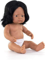 Miniland Babypuppe südamericanisches Mädchen 38cm-31058, Zufällig